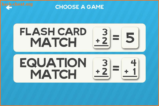 Addition and Subtraction Math Flashcard Match Game screenshot
