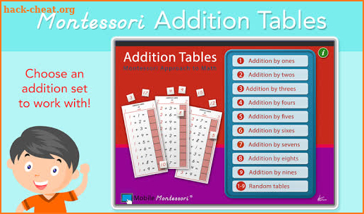 Addition Tables - Montessori Math for Kids screenshot