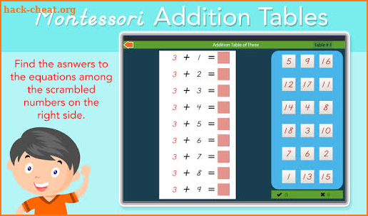Addition Tables - Montessori Math for Kids screenshot