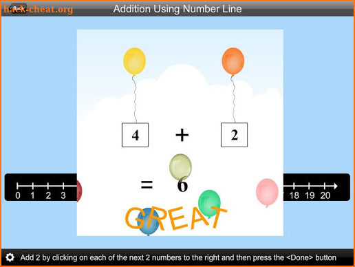 Addition Using Number Line screenshot