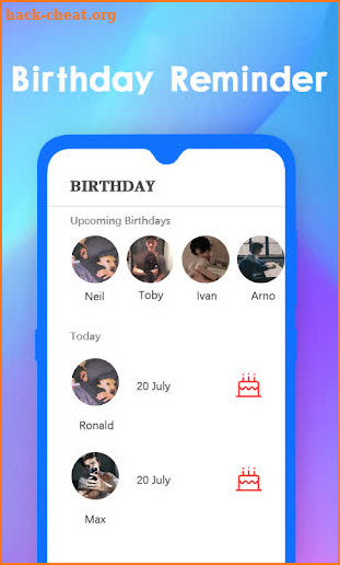 Address Book Contacts & Birthday Reminder screenshot