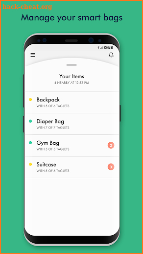 Adero app: intelligent organization system screenshot