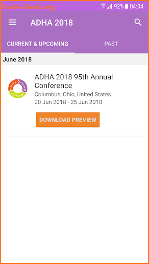 ADHA 2018 Annual Conference screenshot
