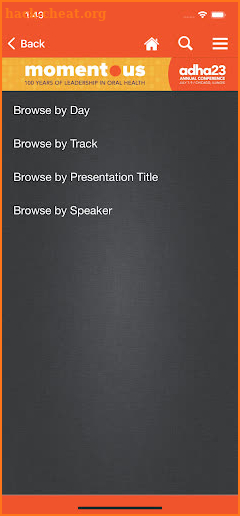 ADHA Conferences screenshot