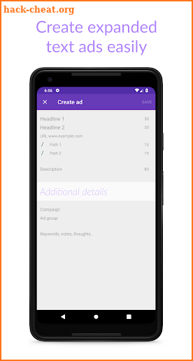 AdNotes - digital marketing tool, text ads creator screenshot