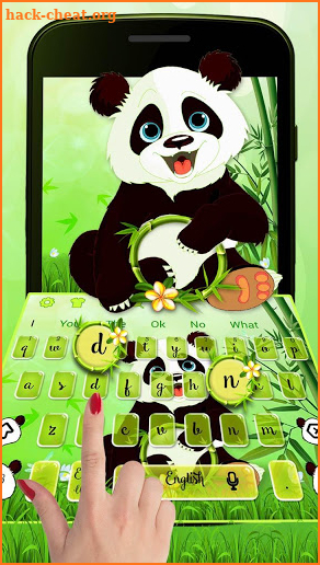 Adorable Cute Panda keyboard theme screenshot
