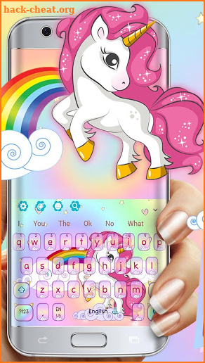 Adorable Girly Unicorn Keyboard Theme🦄 screenshot