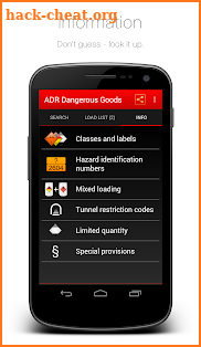 ADR Dangerous Goods screenshot