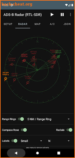 ADS-B Radar (RTL-SDR) screenshot