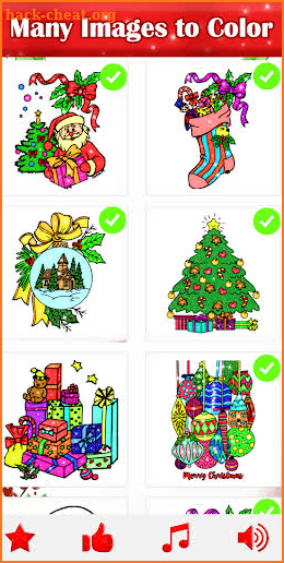 Adult Christmas Glitter Color By Number Paint Book screenshot