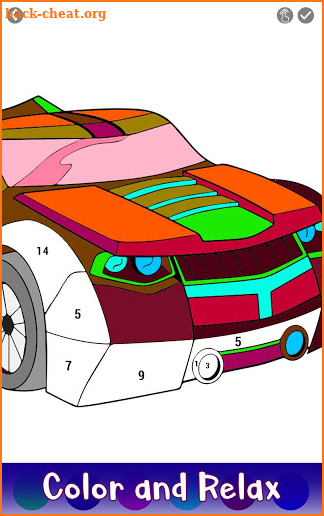Adult Color by Number Book - Paint Cars by Numbers screenshot
