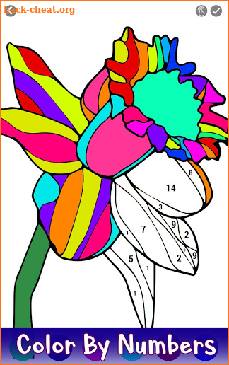 Adult Color by Number Book - Paint Flowers Pages screenshot