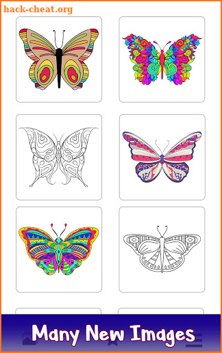 Adult Coloring by Number Book-Paint Butterfly 2018 screenshot