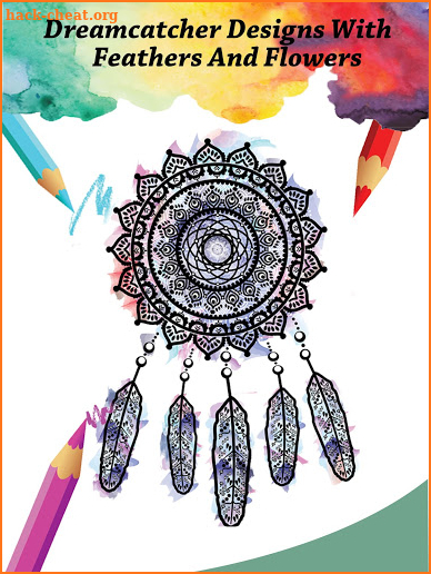Adult Dreamcatcher Coloring Pages - Relax Therapy screenshot