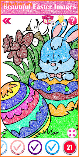 Adult Easter Eggs Glitter Color By Number Free screenshot