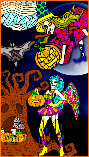 Adult Halloween Color By Number Book Free Relaxing screenshot
