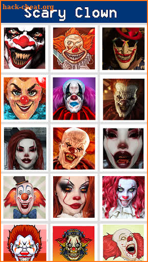 Adult Scary Clown Pixel Art Adult Color By Number screenshot