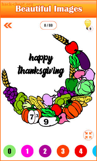 Adult Thanks Giving Color By Number Paint Book screenshot