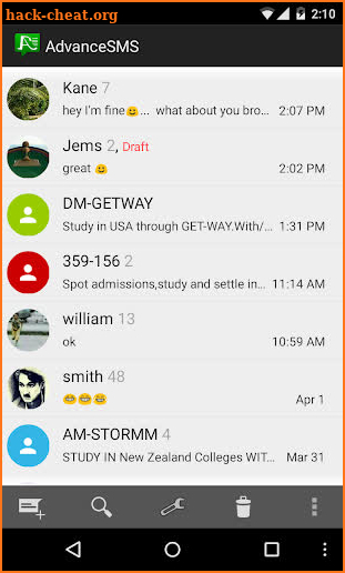 Advance SMS screenshot