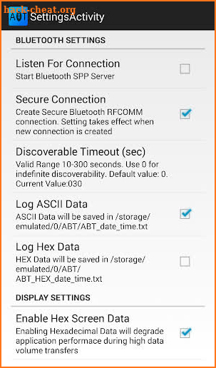 Advanced Bluetooth Terminal screenshot