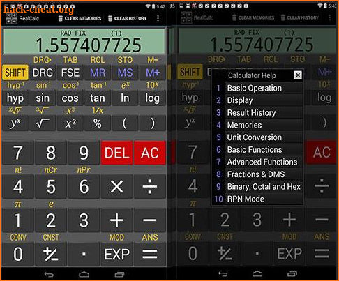 Advanced Scientific Calculator screenshot