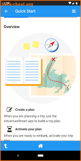 AdventureSmart Trip Plan screenshot