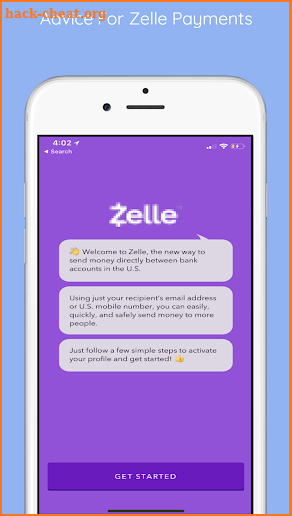Advice For Zelle Payments screenshot