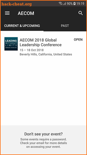 AECOM Conferences screenshot