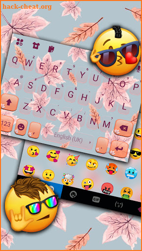 Aesthetic Maple Leaf Keyboard Background screenshot