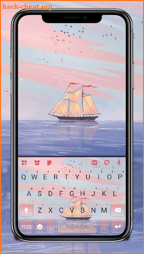 Aesthetic Sailing Keyboard Background screenshot