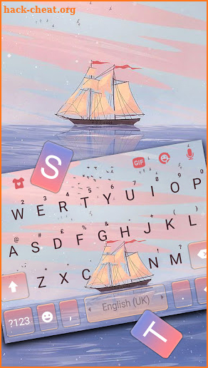 Aesthetic Sailing Keyboard Background screenshot