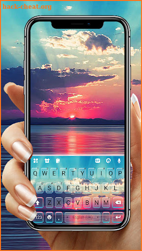 Aesthetic Sun Rise Keyboard Background screenshot