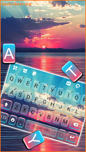 Aesthetic Sun Rise Keyboard Background screenshot