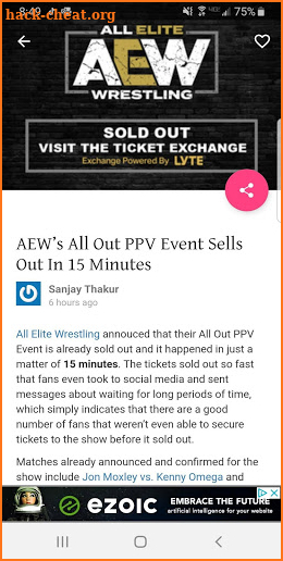 AEW News - Pro Wrestling News Hub screenshot