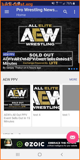 AEW News - Pro Wrestling News Hub screenshot