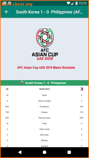 AFC Asian Cup 2019 Match Schedule - Asian Cup UAE screenshot