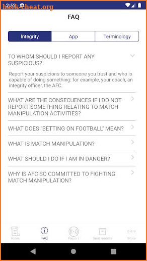 AFC Integrity screenshot