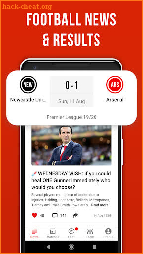 AFC Live – Not official app for Arsenal FC fans screenshot