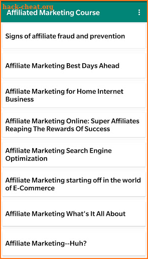 Affiliate Marketing Course : Marketing Affiliate screenshot