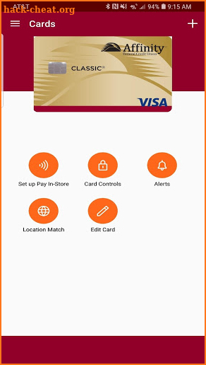 Affinity FCU Card App screenshot
