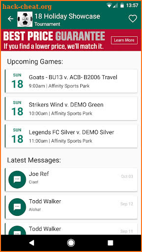 Affinity Sports screenshot