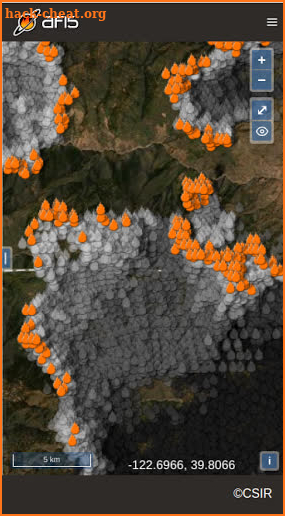 AFIS Wildfire Map screenshot