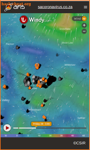 AFIS Wildfire Map screenshot
