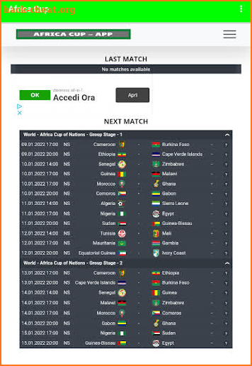 Africa Cup 2022 LIVE screenshot
