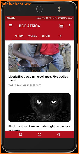 AFRICA NEWS - bbc news reader screenshot