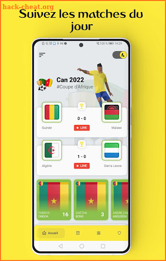 African Cup 2022 Live Score screenshot