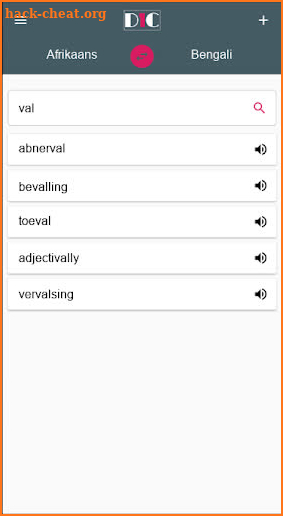 Afrikaans - Bengali Dictionary (Dic1) screenshot