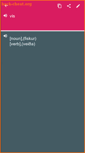 Afrikaans - Icelandic Dictionary (Dic1) screenshot