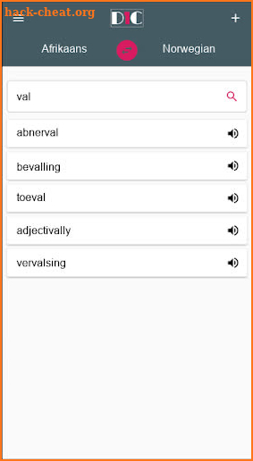 Afrikaans - Norwegian Dictionary (Dic1) screenshot
