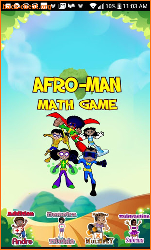 AFRO-MAN MATH screenshot